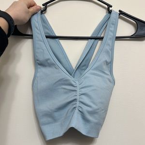 ALPHALETE AMPLIFY BRA - ARTIC BLUE